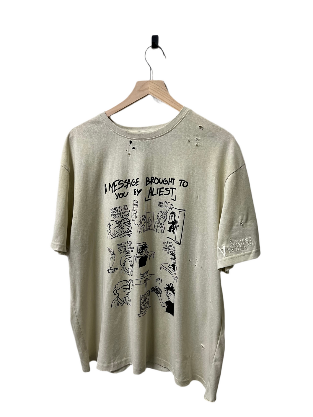 Distressed Aliest Comic T-Shirt